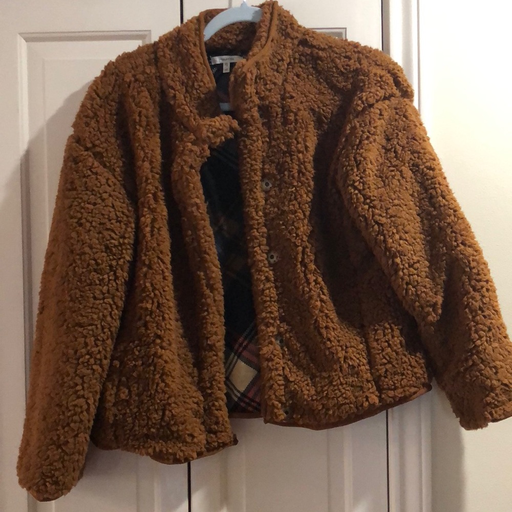 Fluffy tan jacket